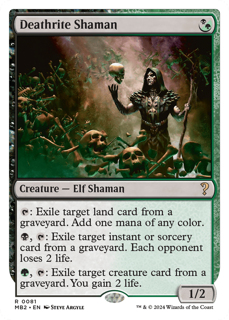 Deathrite Shaman (White Border) [Mystery Booster 2] | D20 Games