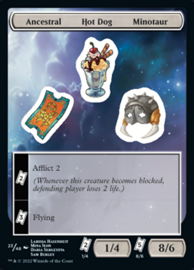 Ancestral Hot Dog Minotaur [Unfinity Stickers] | D20 Games