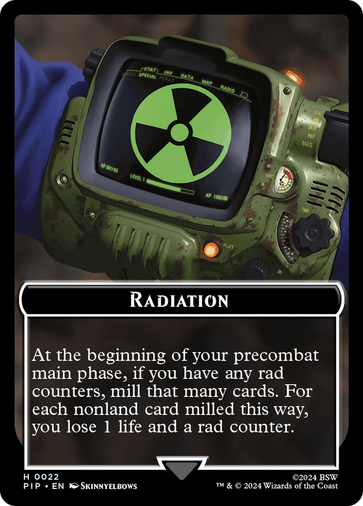 Radiation // Treasure (018) Double-Sided Token [Fallout Tokens] | D20 Games