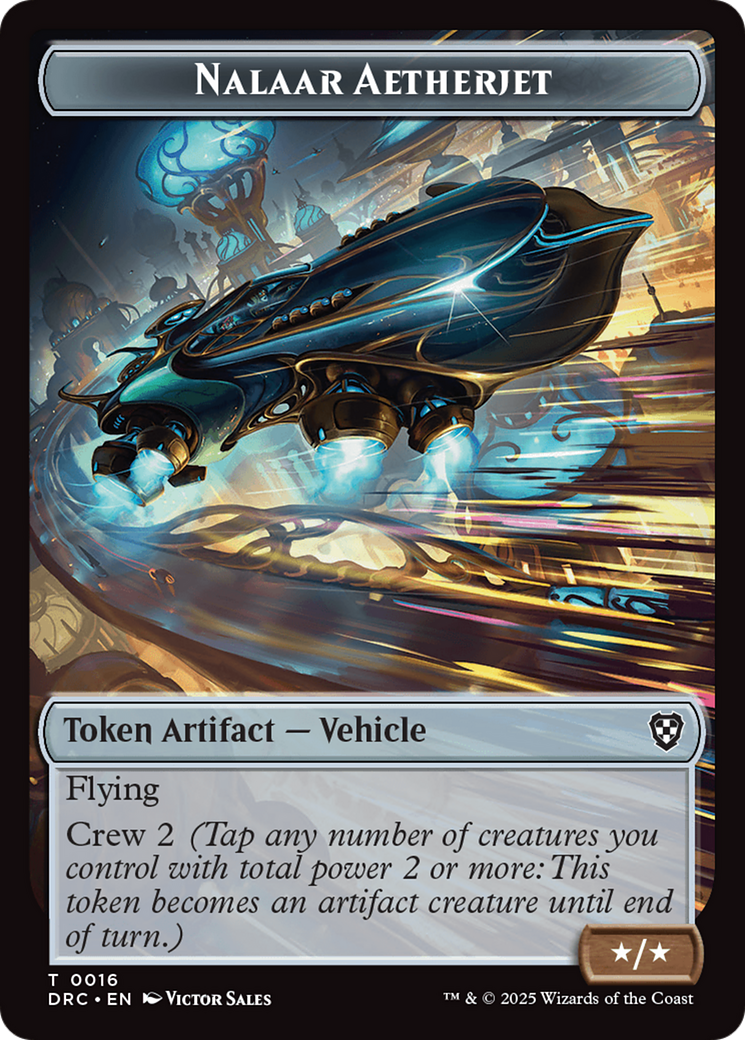 Nalaar Aetherjet // Treasure Double-Sided Token [Aetherdrift Tokens] | D20 Games
