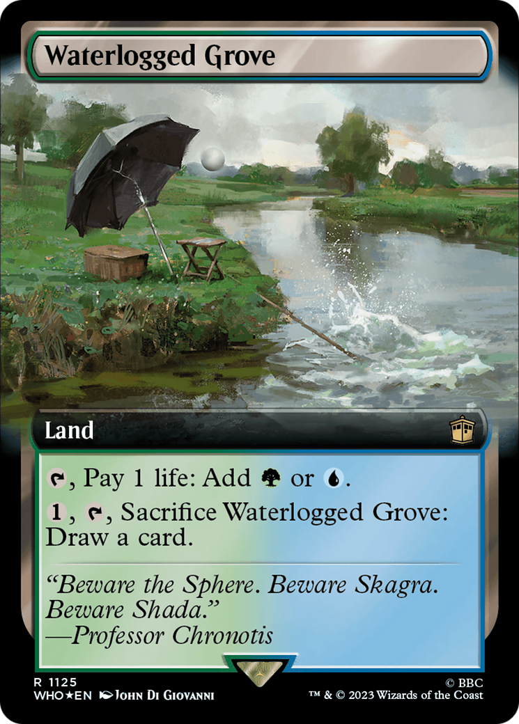 Waterlogged Grove (Extended Art) (Surge Foil) [Doctor Who] | D20 Games