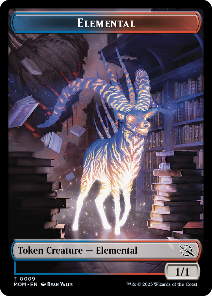 Elemental (9) // Teferi's Talent Emblem Double-Sided Token [March of the Machine Tokens] | D20 Games