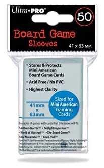 Ultra Pro Board Game Sleeves - Translucent Mini American | D20 Games