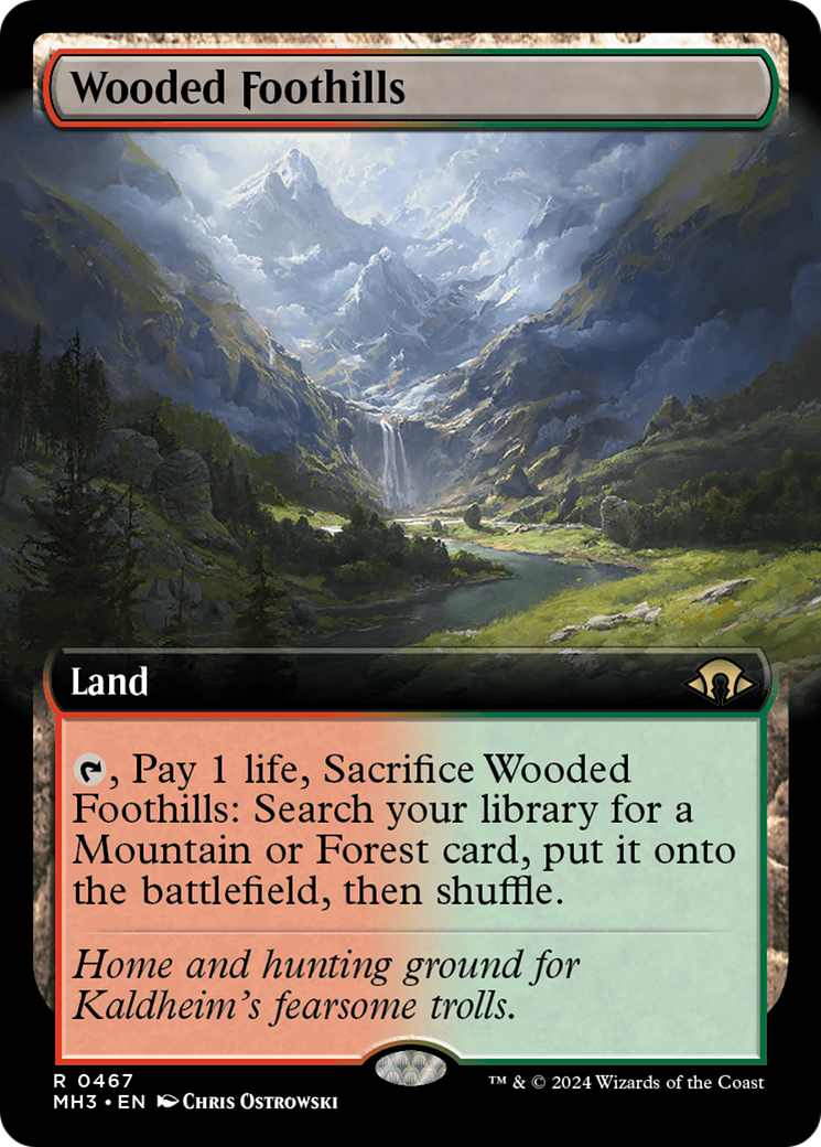 Wooded Foothills (Extended Art) [Modern Horizons 3] | D20 Games