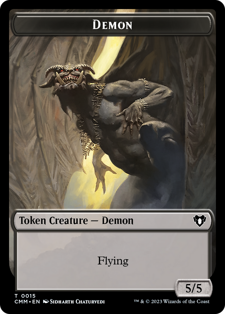 Eldrazi Spawn // Demon Double-Sided Token [Commander Masters Tokens] | D20 Games