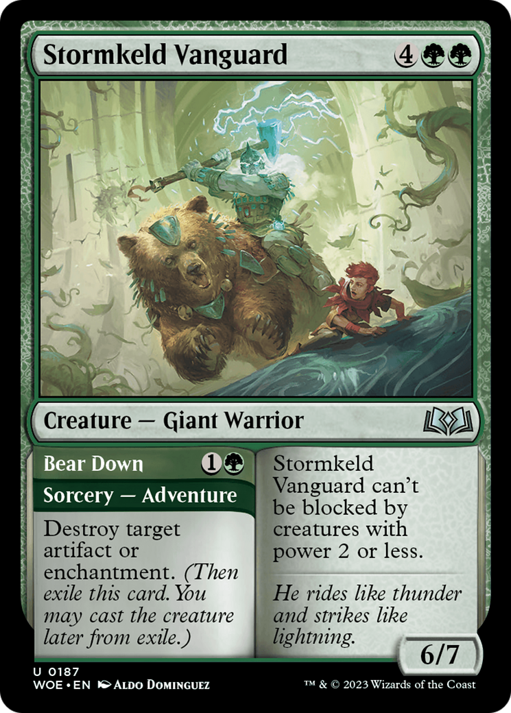 Stormkeld Vanguard // Bear Down [Wilds of Eldraine] | D20 Games