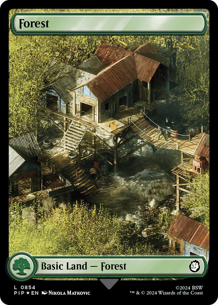 Forest (0854) (Surge Foil) [Fallout] | D20 Games