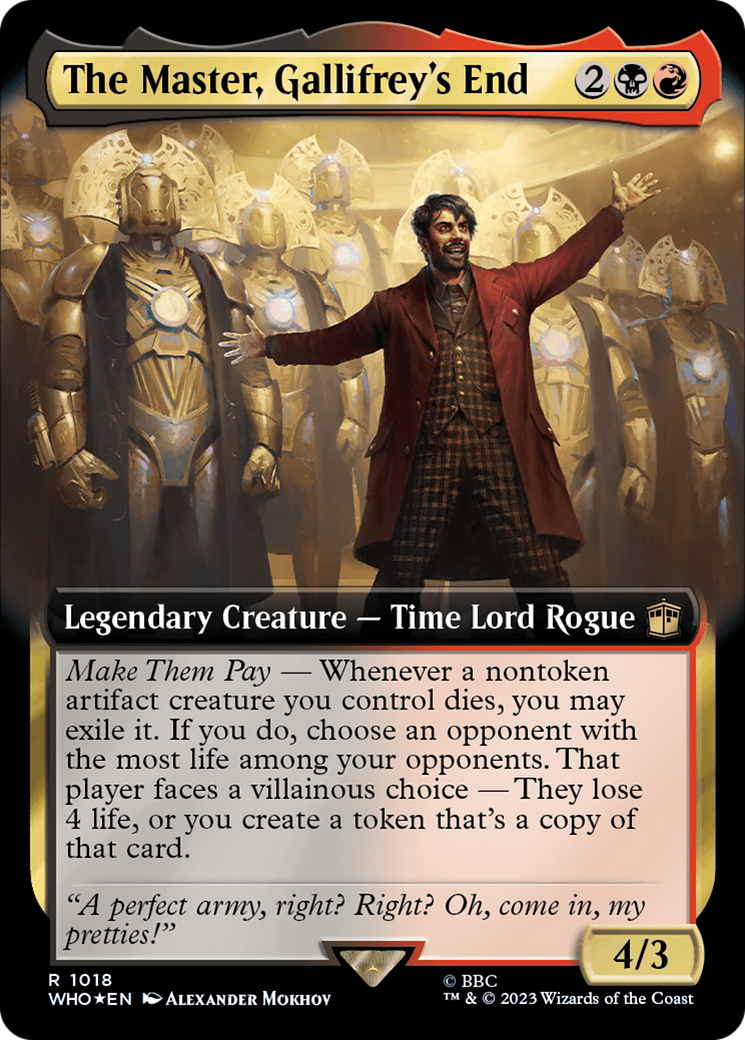 The Master, Gallifrey's End (Extended Art) (Surge Foil) [Doctor Who] | D20 Games