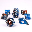 Wyrmforged Rollers - Rounded Edge 8 Piece Polyhedral Dice set - Mystic Nebula