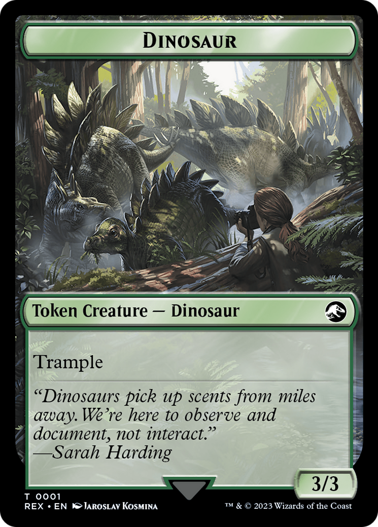 Fungus Dinosaur // Dinosaur (0001) Double-Sided Token [The Lost Caverns of Ixalan Tokens] | D20 Games