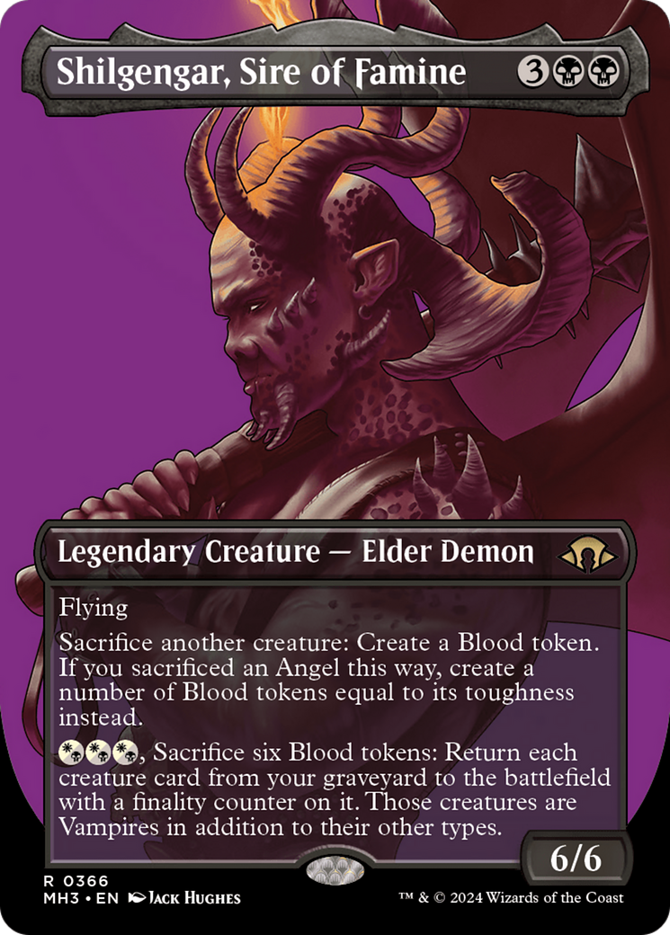 Shilgengar, Sire of Famine (Borderless) [Modern Horizons 3] | D20 Games