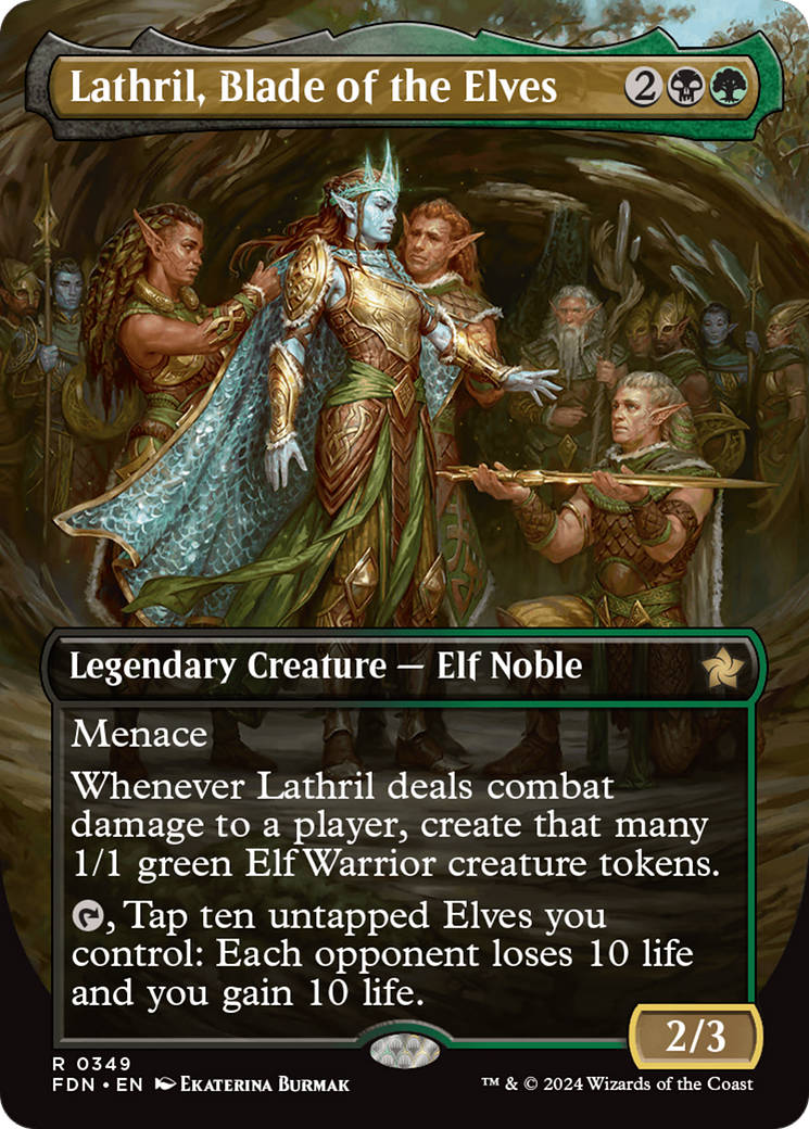 Lathril, Blade of the Elves (Borderless) [Foundations] | D20 Games