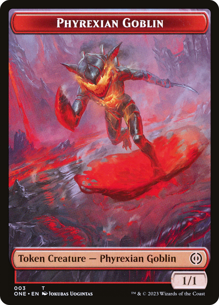 Phyrexian Goblin // Drone Double-Sided Token [Phyrexia: All Will Be One Tokens] | D20 Games