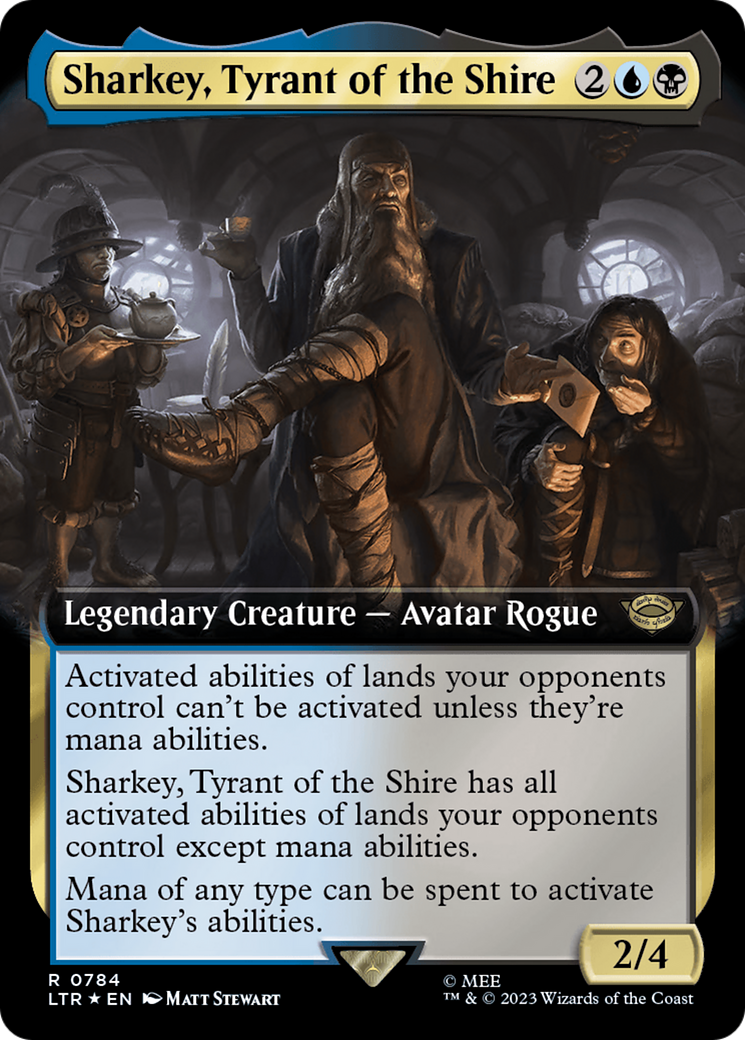 Sharkey, Tyrant of the Shire (Extended Art) (Surge Foil) [The Lord of the Rings: Tales of Middle-Earth] | D20 Games