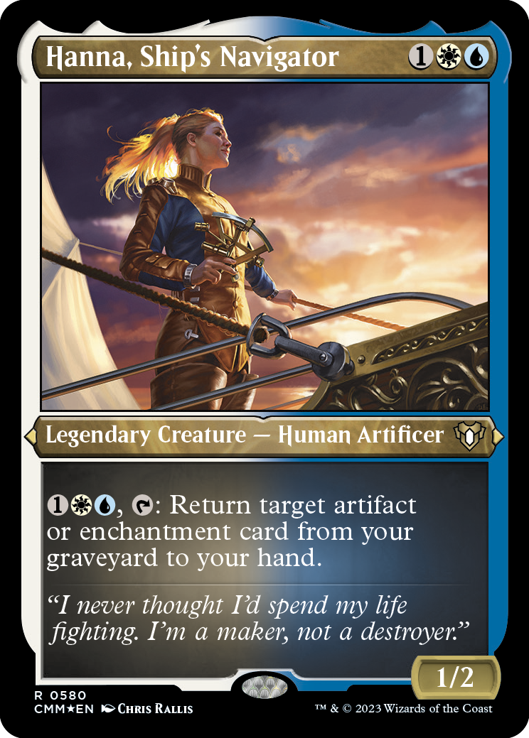 Hanna, Ship's Navigator (Foil Etched) [Commander Masters] | D20 Games