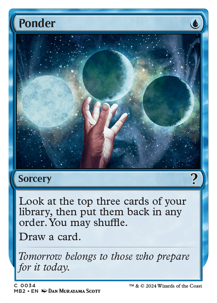 Ponder (White Border) [Mystery Booster 2] | D20 Games