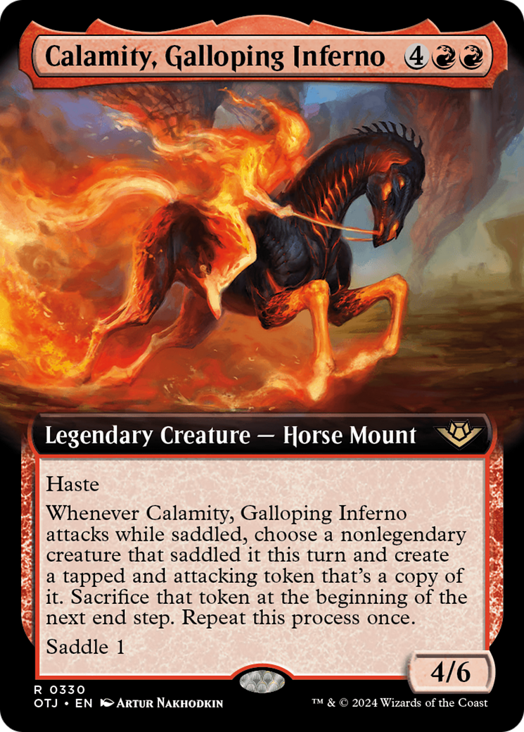 Calamity, Galloping Inferno (Extended Art) [Outlaws of Thunder Junction] | D20 Games