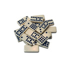 Double Nine Dominoes - Ivory Color Tiles, Club Size