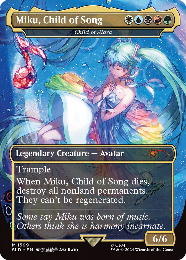 Miku, Child of Song - Child of Alara (Rainbow Foil) [Secret Lair Drop Series] | D20 Games