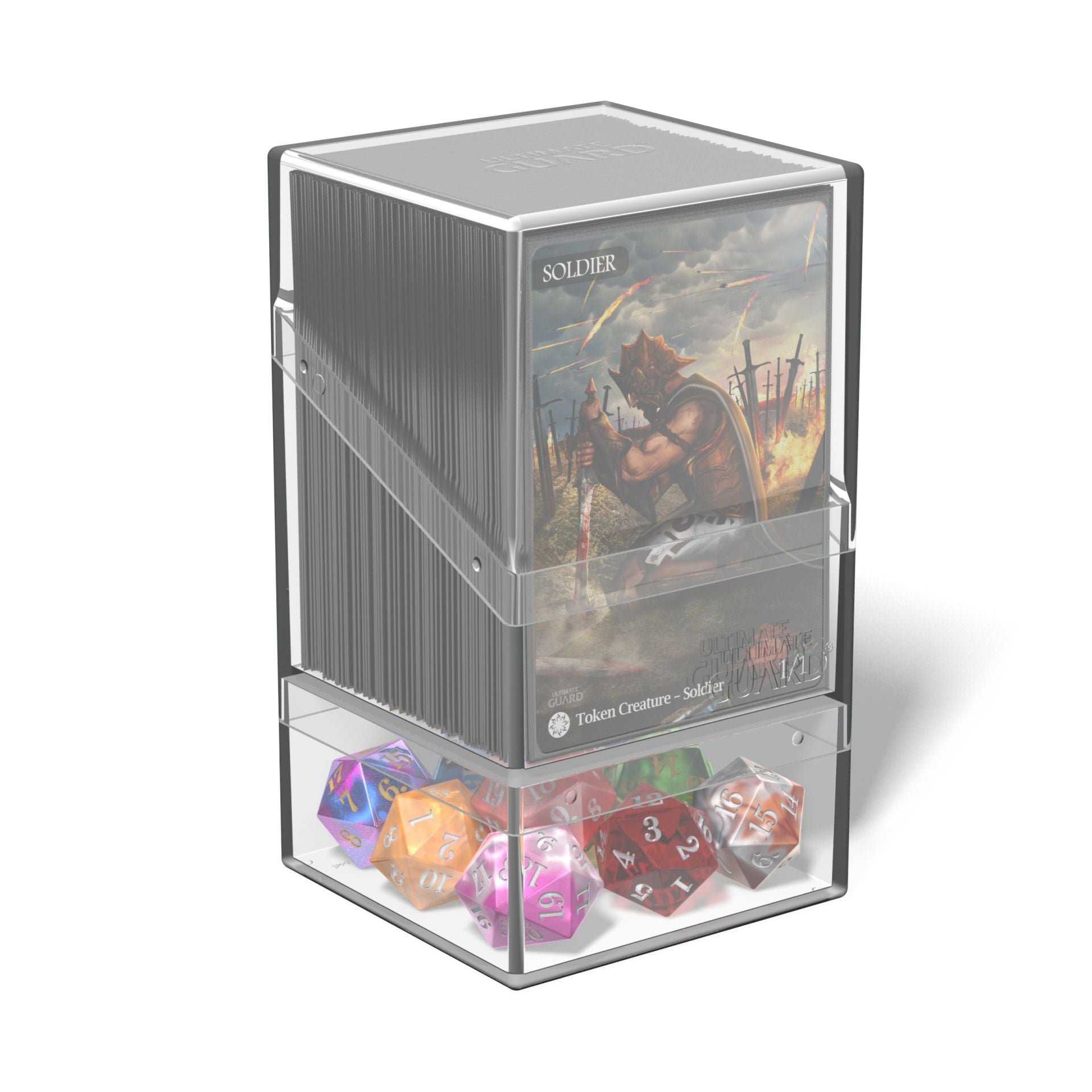 Ultimate Guard Boulder'nTray 100+ Deck Box - Clear | D20 Games