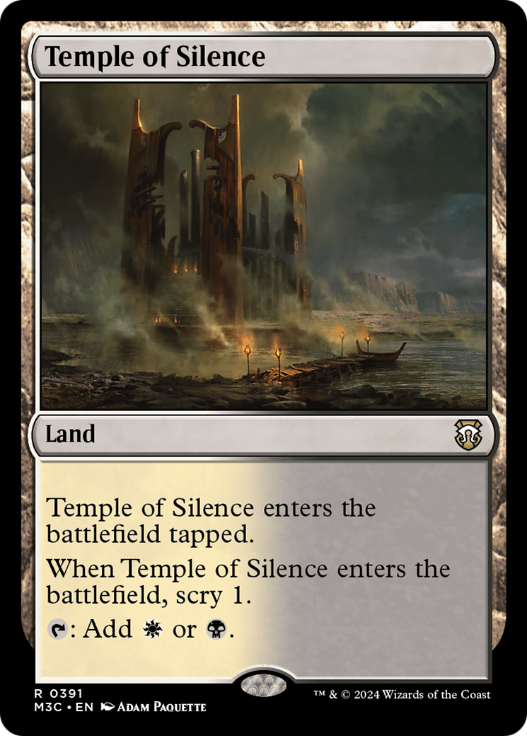 Temple of Silence (Ripple Foil) [Modern Horizons 3 Commander] | D20 Games