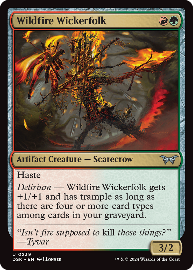 Wildfire Wickerfolk [Duskmourn: House of Horror] | D20 Games