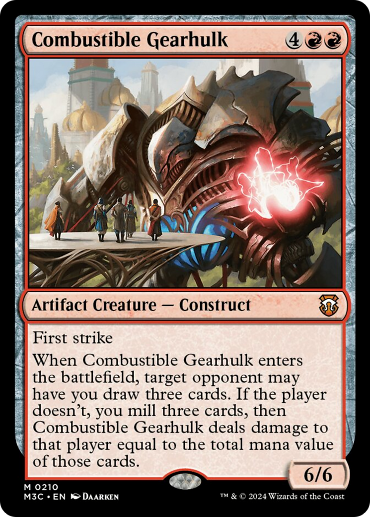 Combustible Gearhulk (Ripple Foil) [Modern Horizons 3 Commander] | D20 Games