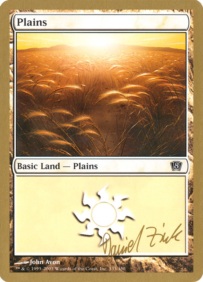 Plains (dz333) (Daniel Zink) [World Championship Decks 2003] | D20 Games