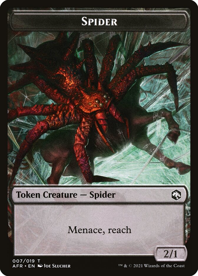Spider // Icingdeath, Frost Tongue Double-Sided Token [Dungeons & Dragons: Adventures in the Forgotten Realms Tokens] | D20 Games