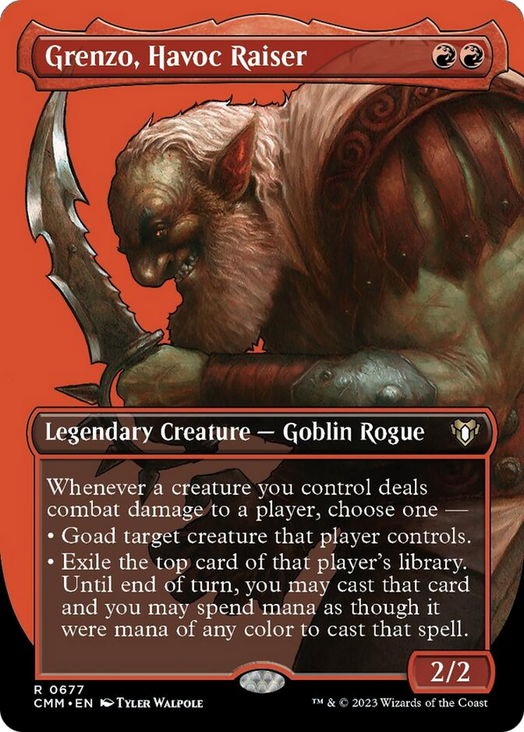 Grenzo, Havoc Raiser (Borderless Profile) [Commander Masters] | D20 Games