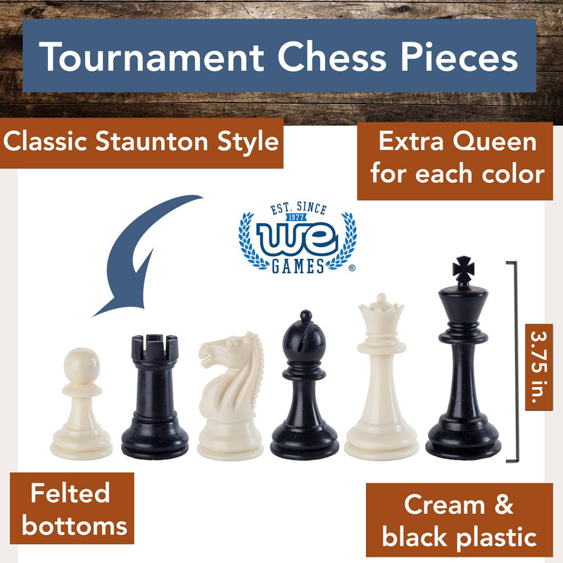 WE Games Best Value Tournament Chess Set - 20 inch: Green