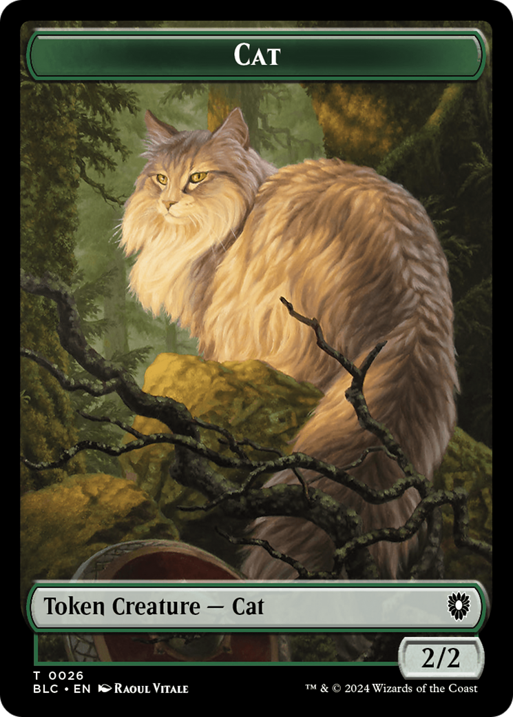 Elemental // Cat Double-Sided Token [Bloomburrow Commander Tokens] | D20 Games