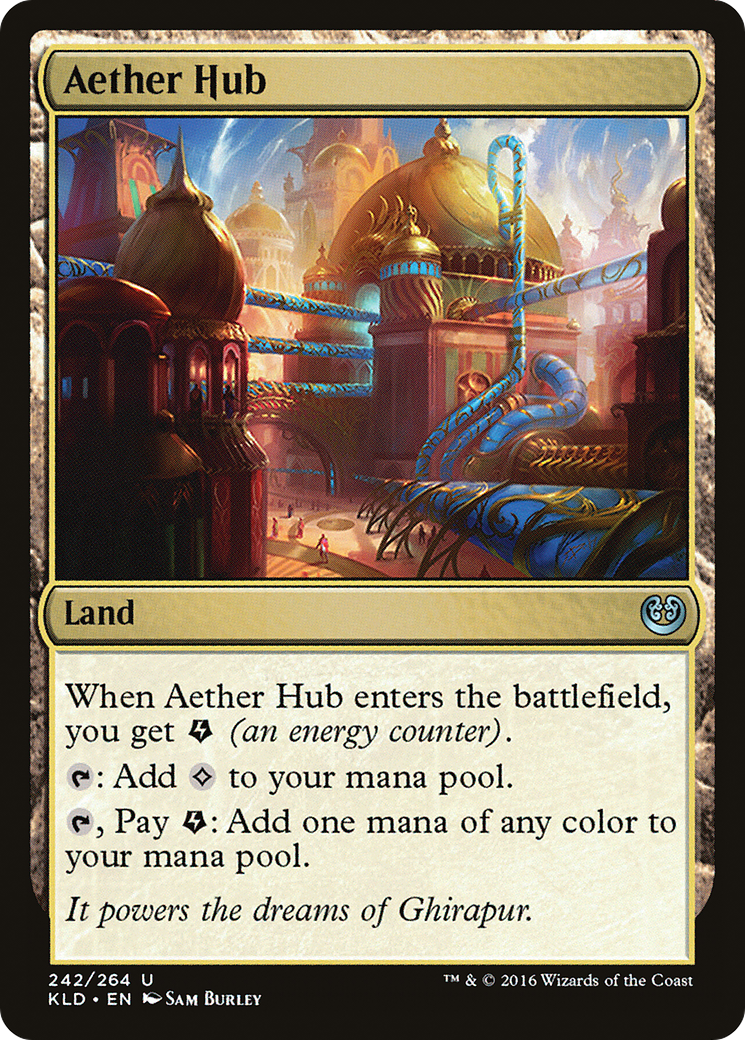 Aether Hub (Ripple Foil) [Modern Horizons 3 Commander] | D20 Games