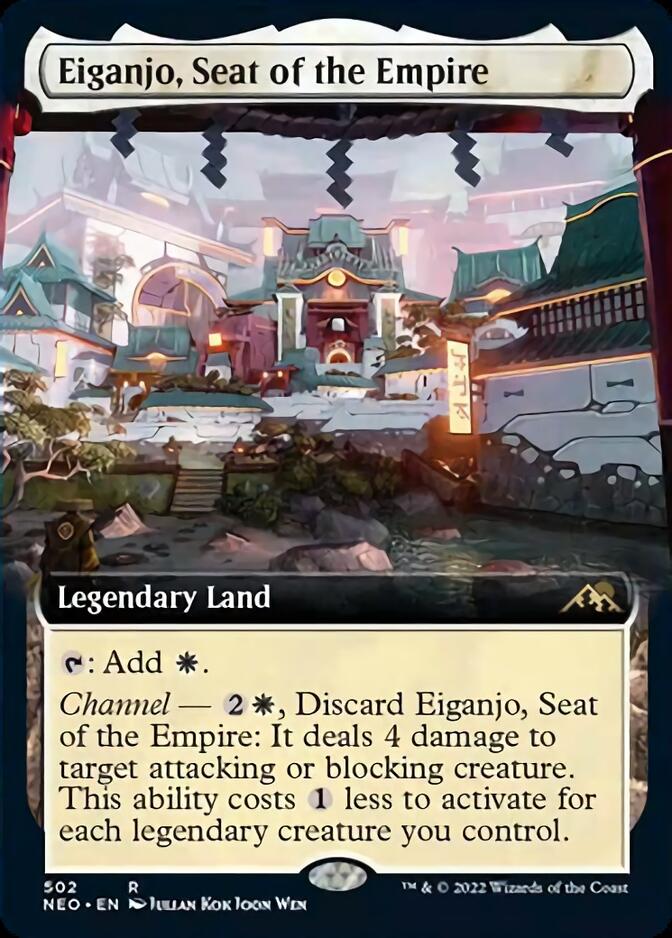 Eiganjo, Seat of the Empire (Extended Art) [Kamigawa: Neon Dynasty] | D20 Games