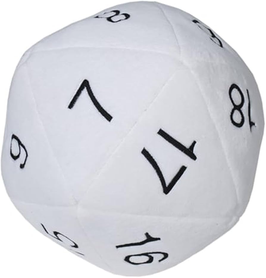 Ultra Pro D20 Jumbo Plush - White | D20 Games