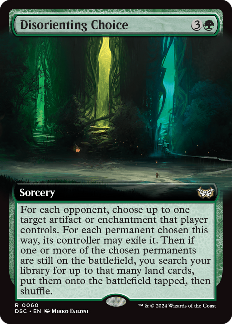 Disorienting Choice (Extended Art) [Duskmourn: House of Horror Commander] | D20 Games