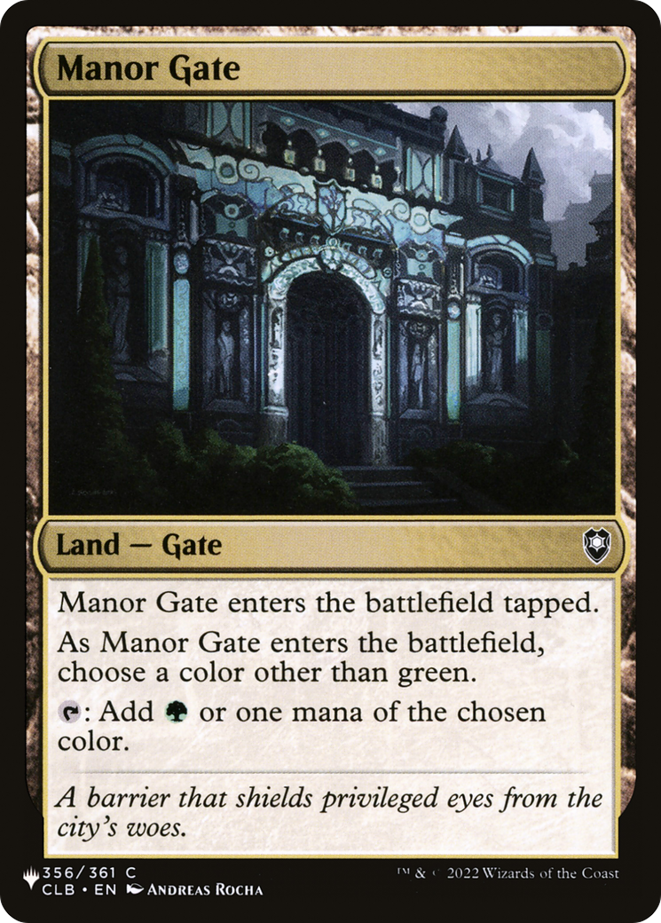 Manor Gate [The List] | D20 Games