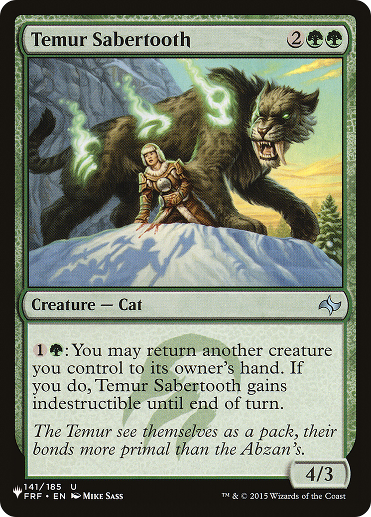 Temur Sabertooth [The List] | D20 Games