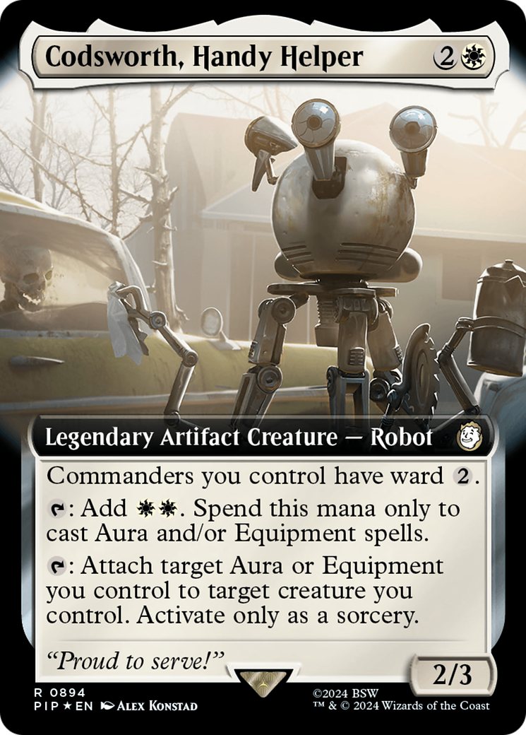 Codsworth, Handy Helper (Extended Art) (Surge Foil) [Fallout] | D20 Games