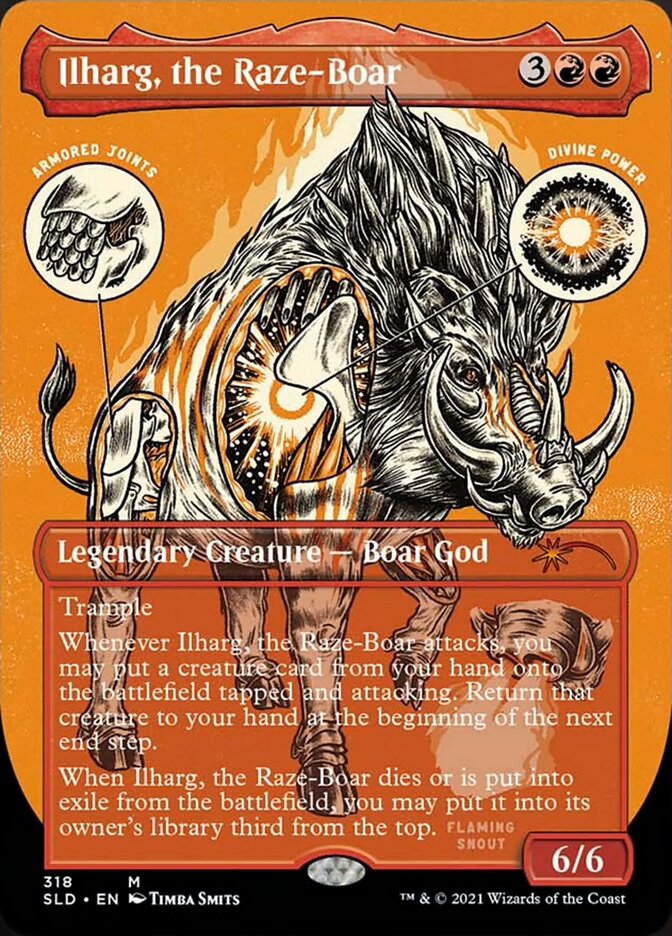 Ilharg, the Raze-Boar (Borderless Foil Etched) [Secret Lair Drop Series] | D20 Games