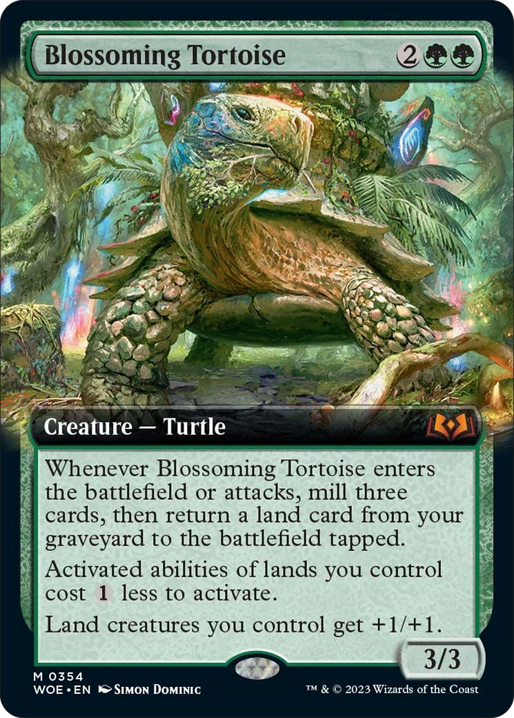 Blossoming Tortoise (Extended Art) [Wilds of Eldraine] | D20 Games