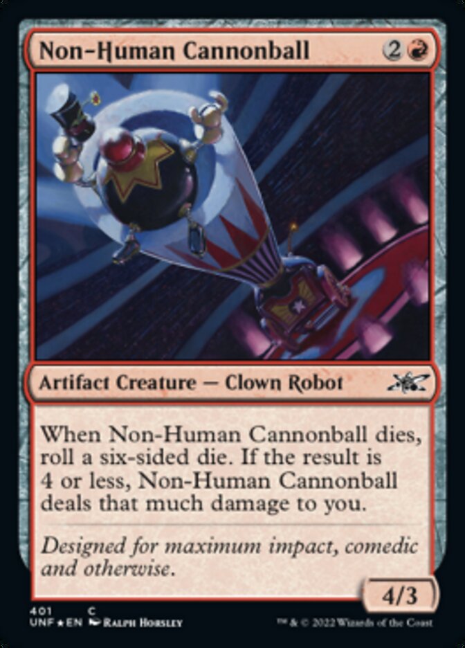 Non-Human Cannonball (Galaxy Foil) [Unfinity] | D20 Games