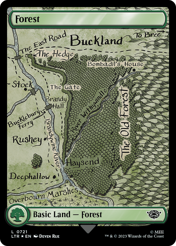 Forest (0721) (Surge Foil) [The Lord of the Rings: Tales of Middle-Earth] | D20 Games