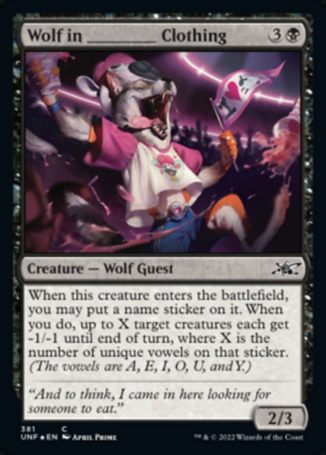 Wolf in _____ Clothing (Galaxy Foil) [Unfinity] | D20 Games