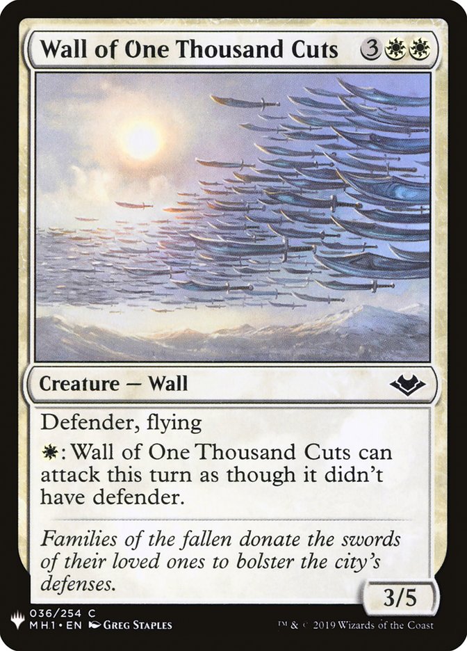 Wall of One Thousand Cuts [Mystery Booster] | D20 Games