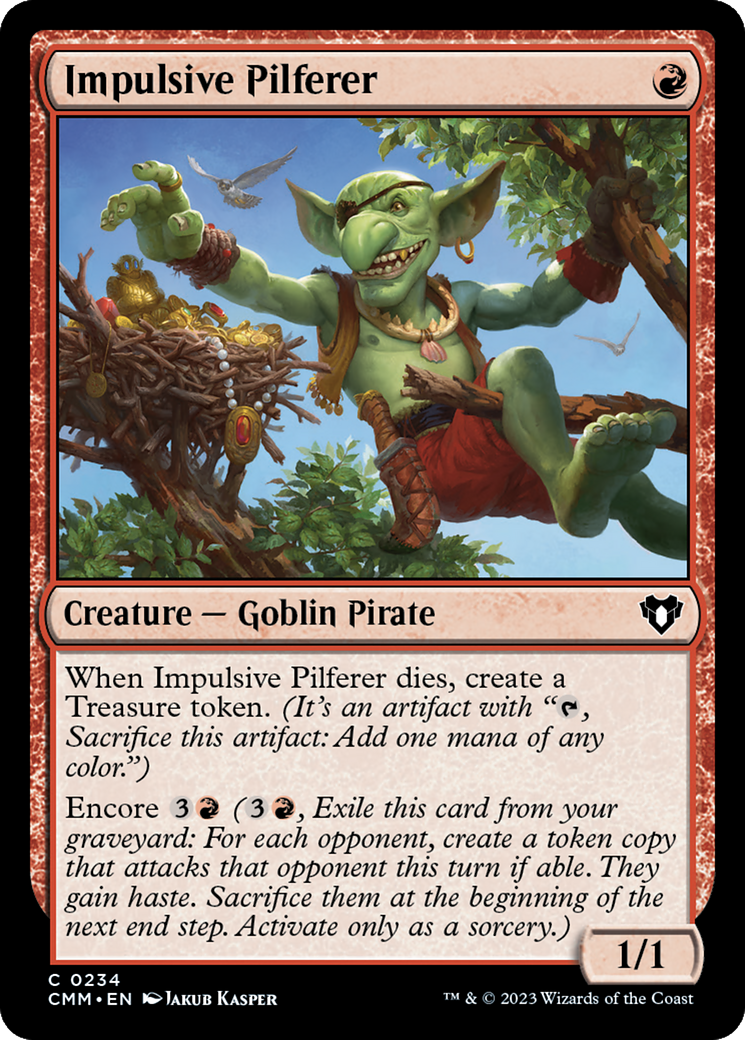 Impulsive Pilferer [Commander Masters] | D20 Games