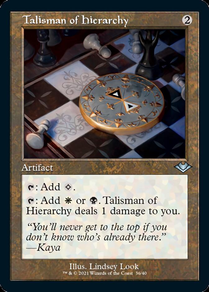 Talisman of Hierarchy (Retro Foil Etched) [Modern Horizons] | D20 Games