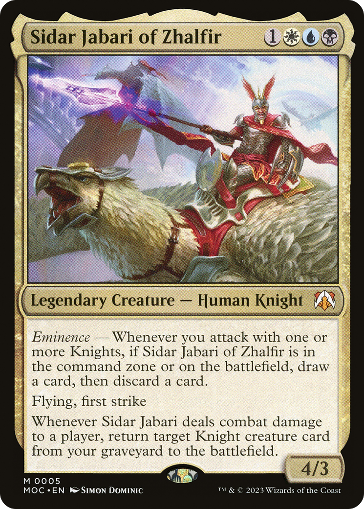 Sidar Jabari of Zhalfir [March of the Machine Commander] | D20 Games