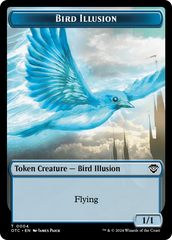 Dragon Elemental // Bird Illusion Double-Sided Token [Outlaws of Thunder Junction Commander Tokens] | D20 Games