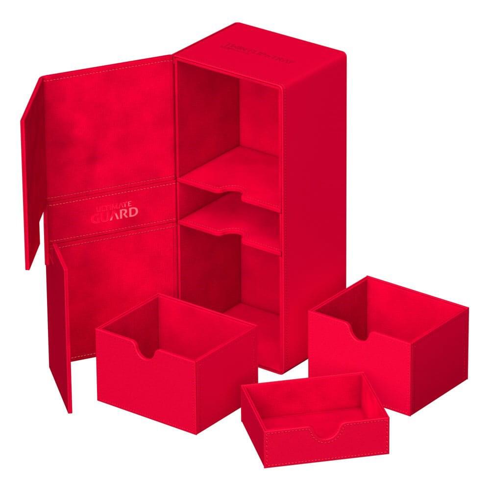 Twin Flip`n`Tray - Red (Holds 266+) - Ultimate Guard Deck Boxes | D20 Games